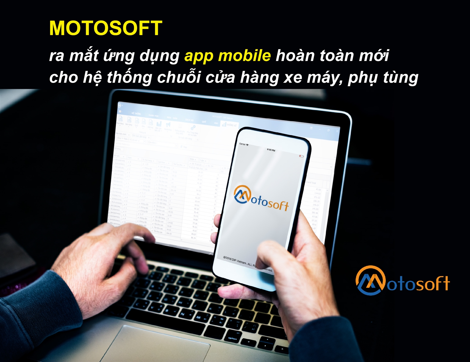 Tìm hiểu về tính năng App Mobile của phần mềm quản lý chuỗi cửa hàng phụ tùng xe máy Motosoft