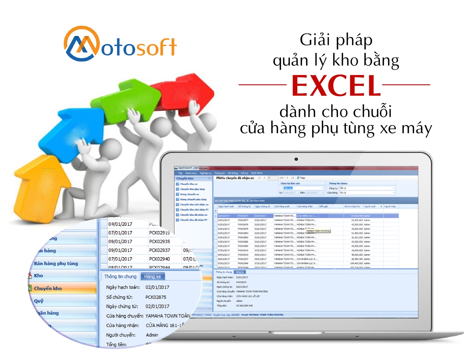 Bí quyết quản lý kho hiệu quả bằng Excel cho chuỗi cửa hàng phụ tùng xe máy